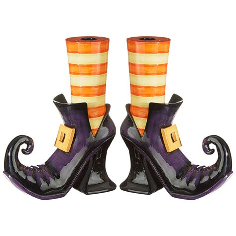 Witch shoes candle holders